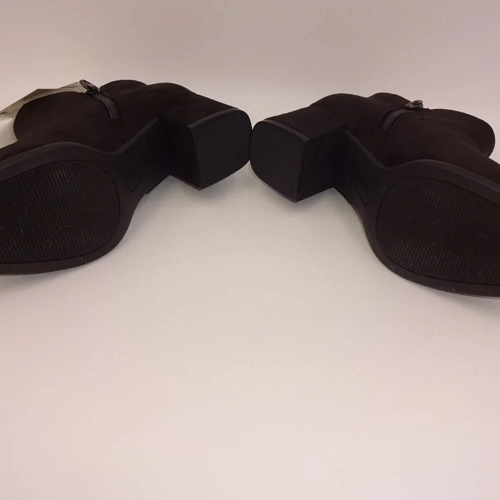 NIB New Womens Kim Rogers Black Faux Suede Renley Ankle Boots Booties Size 6 6M - Picture 7 of 13
